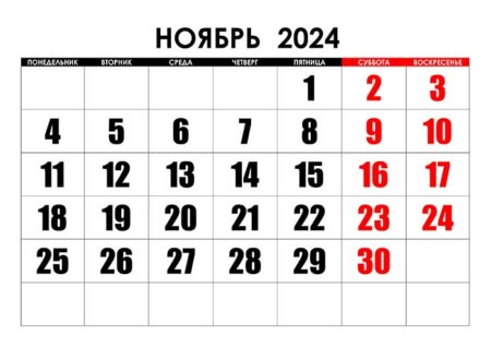 Календарь православных и государственных праздников на ноябрь 2024 года, именины в ноябре